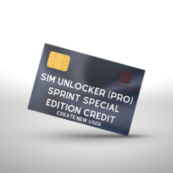 Sim Unlocker (Pro) Sprint Special Edition Credit [ Create New User ]